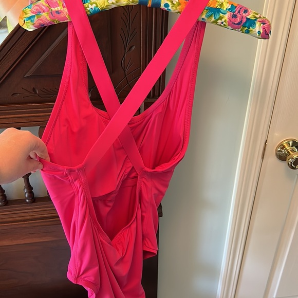 Andie Swim Andie Swim Bright Pink One Piece Cross Back Bathing Suit